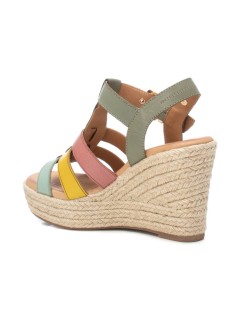 Carmela Sandalo Zeppa Corda Romana Multicolor Kaki