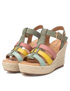 Carmela Sandalo Zeppa Corda Romana Multicolor Kaki
