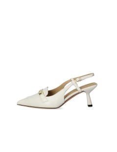Guardiani Slingback Tacco Medio Accessorio Bianco
