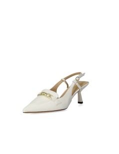 Guardiani Slingback Tacco Medio Accessorio Bianco