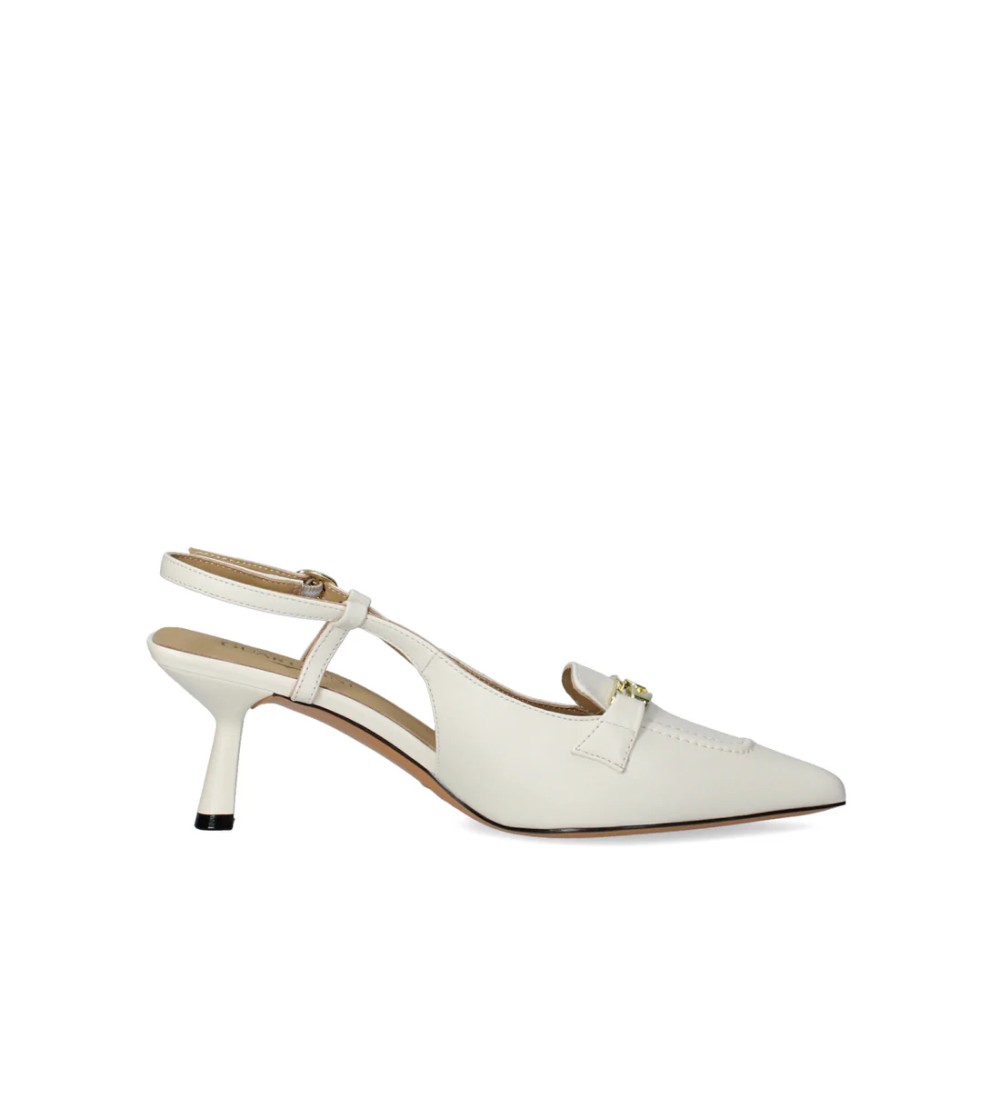 Guardiani Slingback Tacco Medio Accessorio Bianco
