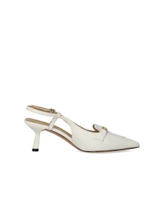 Guardiani Slingback Tacco Medio Accessorio Bianco