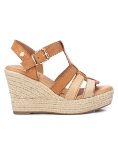 Carmela Sandalo Zeppa Corda Romana Pelle Multi Cammello