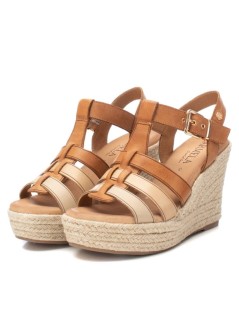 Carmela Sandalo Zeppa Corda Romana Pelle Multi Cammello