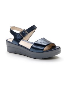 Stonefly Sandalo Zeppa Fascia Velcro Braccialetto Velcro Blu