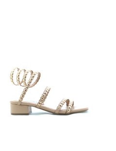 Menbur Sandali Tacco Multifasce Borchie Spirale Caviglia Pietra