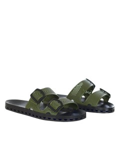Sensi Ciabattina Uomo Gomma Doppia Fascia Fibbia Kaki