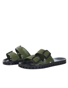 Sensi Ciabattina Uomo Gomma Doppia Fascia Fibbia Kaki