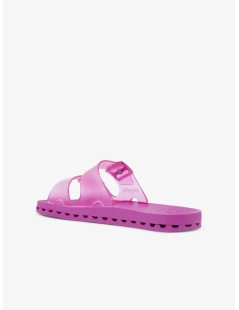 Sensi Ciabatta Gomma Traforata Doppia Fascia Fibbia Magenta