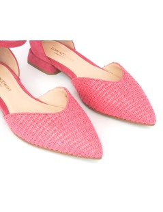 Lorenzo Mari Decollette Giglio Punta Braccialetto Rafia Fucsia