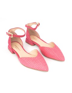 Lorenzo Mari Decollette Giglio Punta Braccialetto Rafia Fucsia