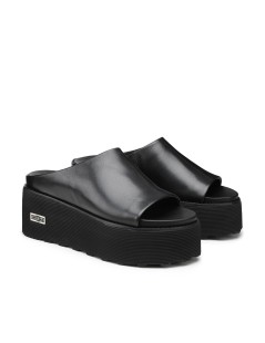 Cult Nancy 3457 Ciabatta Platform Alta Fascia Pelle Nero