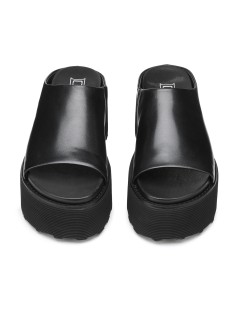 Cult Nancy 3457 Ciabatta Platform Alta Fascia Pelle Nero