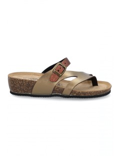 Goldstar Ciabatta Infralluce Fasce Laminate Fibbia Bronzo