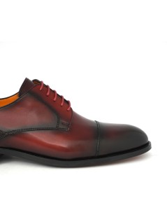 Wexford Stringata Derby Puntale Fondo Cuoio Rosso Ciliegia