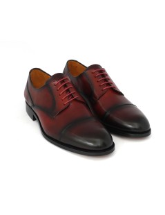 Wexford Stringata Derby Puntale Fondo Cuoio Rosso Ciliegia