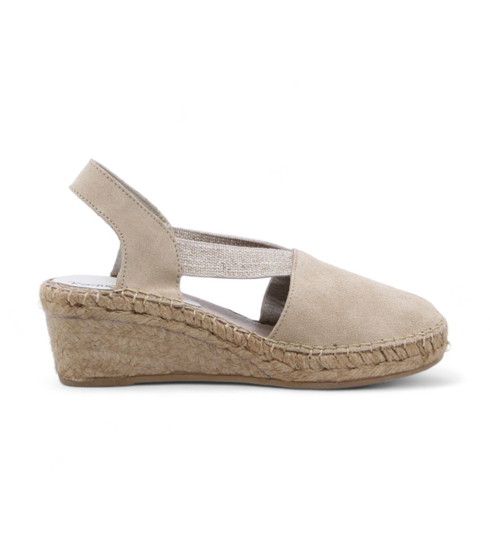 Raquel Perez Sandalo Espadrillas Corda Elastici Collo Tallone Beige