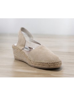 Raquel Perez Sandalo Espadrillas Corda Elastici Collo Tallone Beige