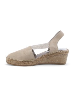 Raquel Perez Sandalo Espadrillas Corda Elastici Collo Tallone Beige