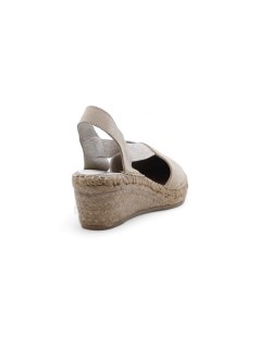 Raquel Perez Sandalo Espadrillas Corda Elastici Collo Tallone Beige
