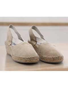 Raquel Perez Sandalo Espadrillas Corda Elastici Collo Tallone Beige