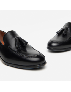 Nero Giardini Mocassino Pantofolina Nappine Nappa Nero