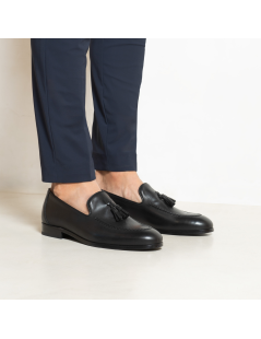 Nero Giardini Mocassino Pantofolina Nappine Nappa Nero