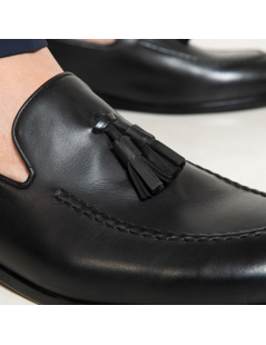 Nero Giardini Mocassino Pantofolina Nappine Nappa Nero