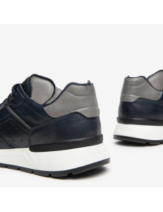 Nero Giardini Sneakers Balance Fondo Medio Nappa Blu