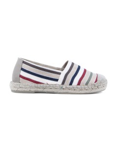 Raquel Perez Slipon Uomo Righe Tela Corda Multicolor