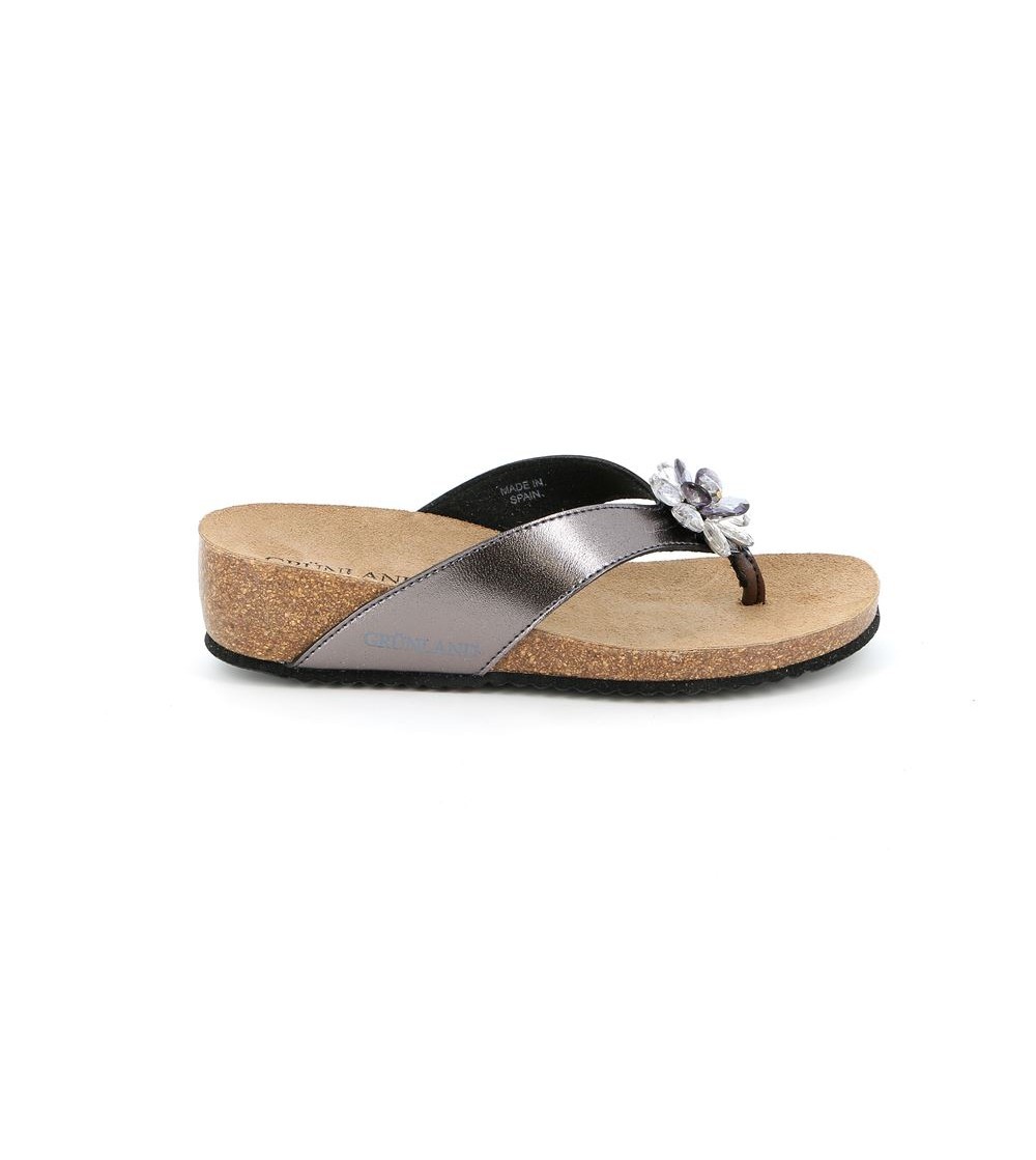 Grunland Ciabatta Infradito Bio Accessorio Crystal Antracite