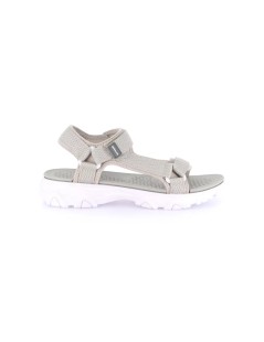 Grunland Sandalo Donna Sport 3 Velcro Gomma Tessuto Grigio