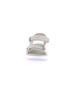 Grunland Sandalo Donna Sport 3 Velcro Gomma Tessuto Grigio