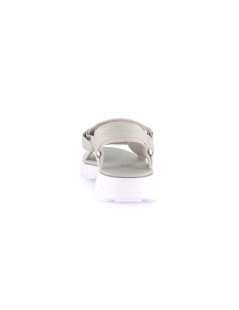 Grunland Sandalo Donna Sport 3 Velcro Gomma Tessuto Grigio