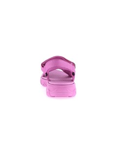 Grunland Sandalo Donna Sport 3 Velcro Gomma Tessuto Lilla