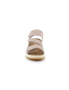 Grunland Sandalo Confort Plantare 3 Velcro Camoscio Malto
