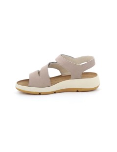 Grunland Sandalo Confort Plantare 3 Velcro Camoscio Malto