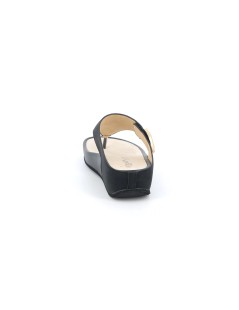 Grunland Ciabatta Infradito Fit Velcro Regolabile Nero