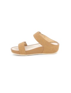 Grunland Ciabatta Fit 2 Fasce Velcro Regolabile Cuoio