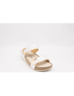 Grunland Ciabatta Fit 2 Fasce Velcro Regolabile Bianco