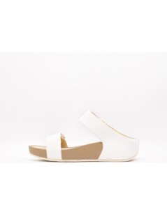 Grunland Ciabatta Fit 2 Fasce Velcro Regolabile Bianco
