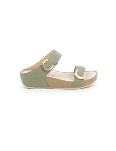 Grunland Ciabatta Fit 2 Fasce Velcro Regolabile Oliva