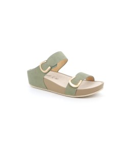 Grunland Ciabatta Fit 2 Fasce Velcro Regolabile Oliva