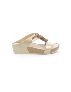 Grunland Ciabatta Fit 2 Fasce Gioiello Strass Platino
