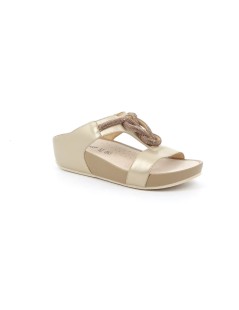 Grunland Ciabatta Fit 2 Fasce Gioiello Strass Platino