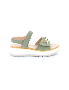 Grunland Sandalo Platform 2 Velcro Camoscio Salvia