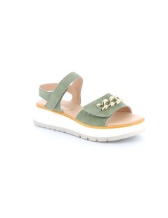 Grunland Sandalo Platform 2 Velcro Camoscio Salvia