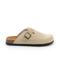 Grunland Sabot Uomo Boston Birk Bio Nabuk Beige