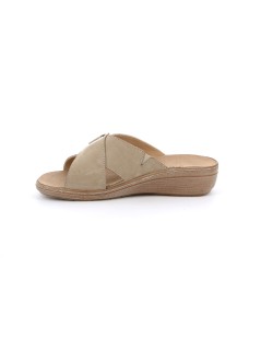 Grunland Ciabatta Zeppa Fasciona Aperta Velcro Plantare Estraibile Corda