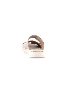 Grunland Ciabatta Sottopiede Pelle Cucito 2 Velcro Taupe